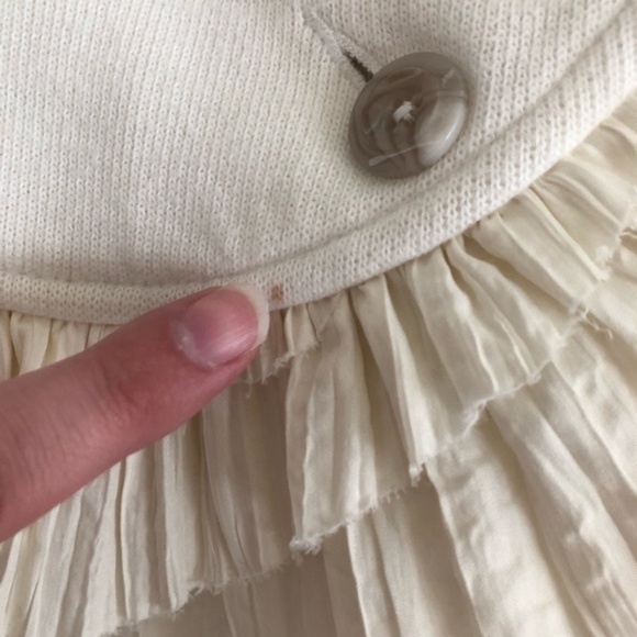 Free People Military Ruffle Jacket in Ivory Size 4 - Picture 14 of 16